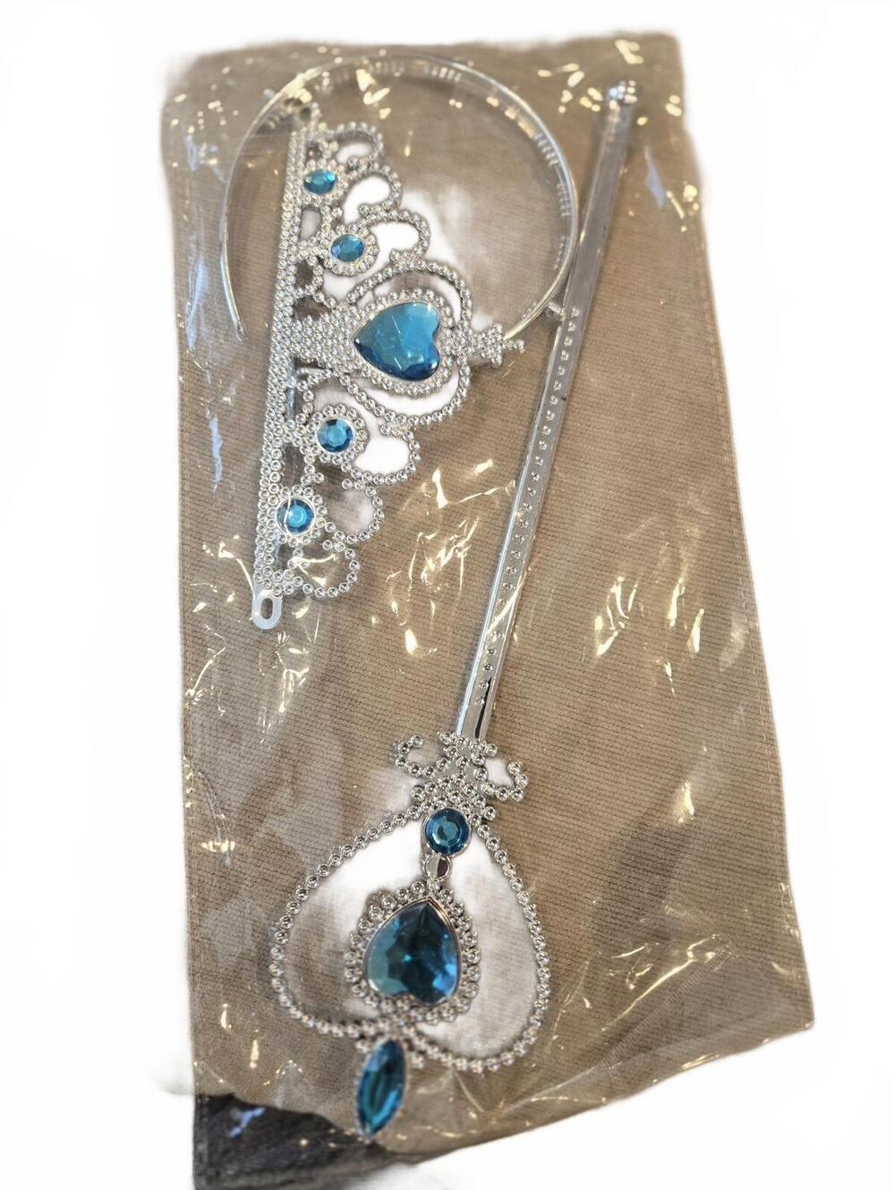 Blue heart princess jewelry set